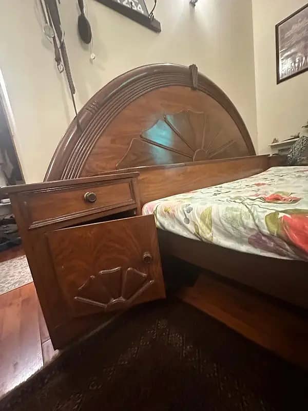 Bed Set | side table | Double bed | wooden bed | Mattress | Furniture 1