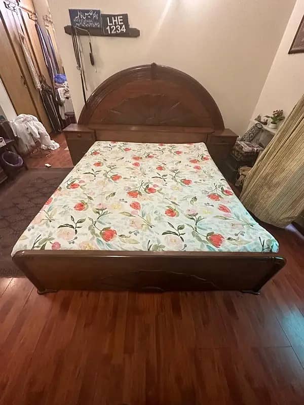 Bed Set | side table | Double bed | wooden bed | Mattress | Furniture 4