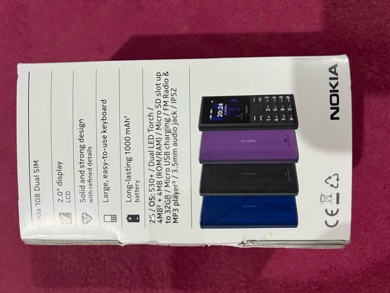 call recording wala Nokia 108 full new PTA approved 12 months warranty 3