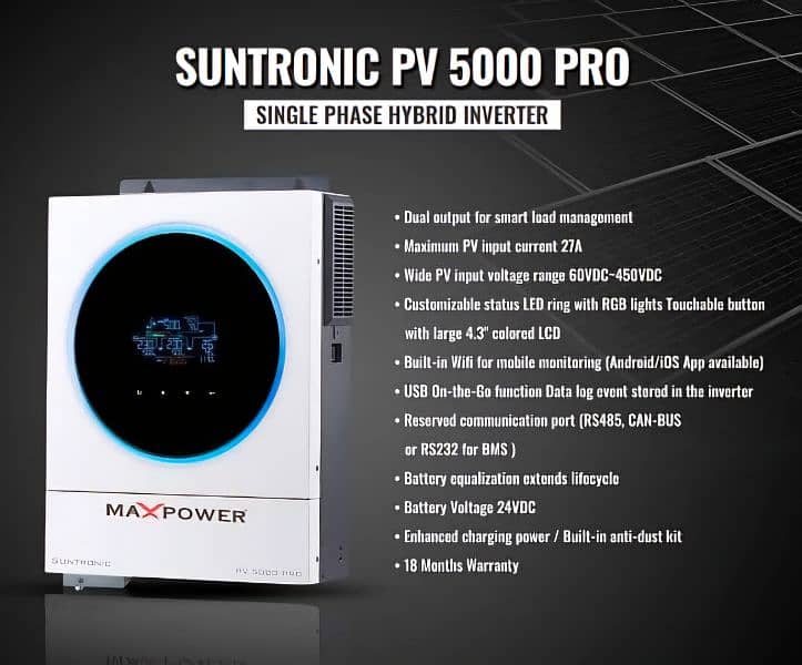 Maxpower Suntronic pv5000 pro. 3 month used. exchange with 6kw or sell 1