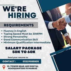 We are offering you full time job with handsome amount of salary