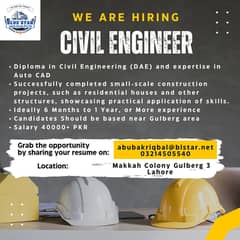 CIVIL ENGINEER (DAE) required expertise in AutoCad