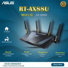 ASUS RT-AX88U AX6000 Wireless Dual-Band Wi-Fi 6 Smart Router(Box Pack)