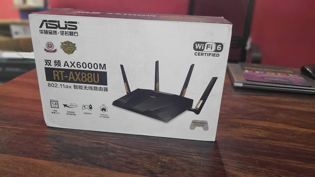 ASUS RT-AX88U AX6000 Wireless Dual-Band Wi-Fi 6 Smart Router(Box Pack) 1