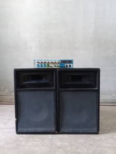 12 Inch Speakers with Amplifier (Mic, Bluetooth, AVI)