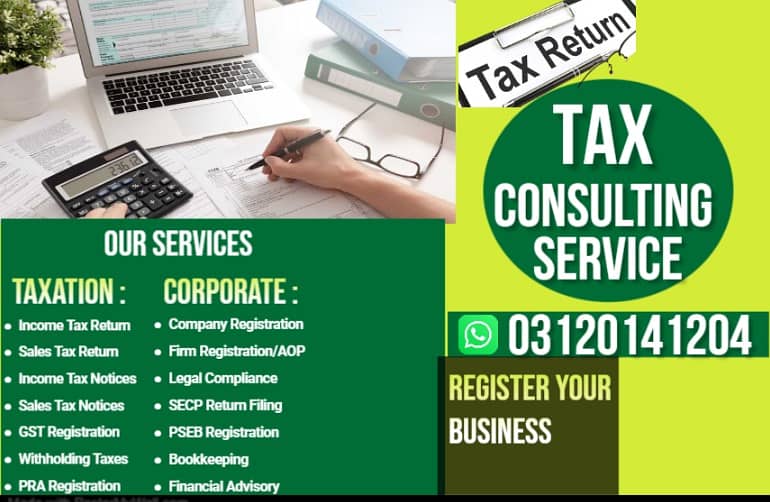 NTN, Income Tax, GST, NGO/Trust/Company Registration, Trademark, PEC 0