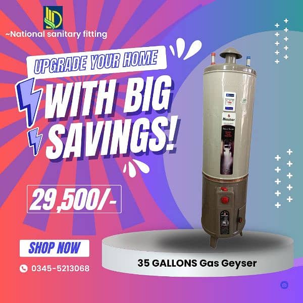 Electric water heater geyser / electric plus gas geyser 11