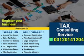 SECP Registration, Income Tax Returns, Sales Tax Compliance, and PEC