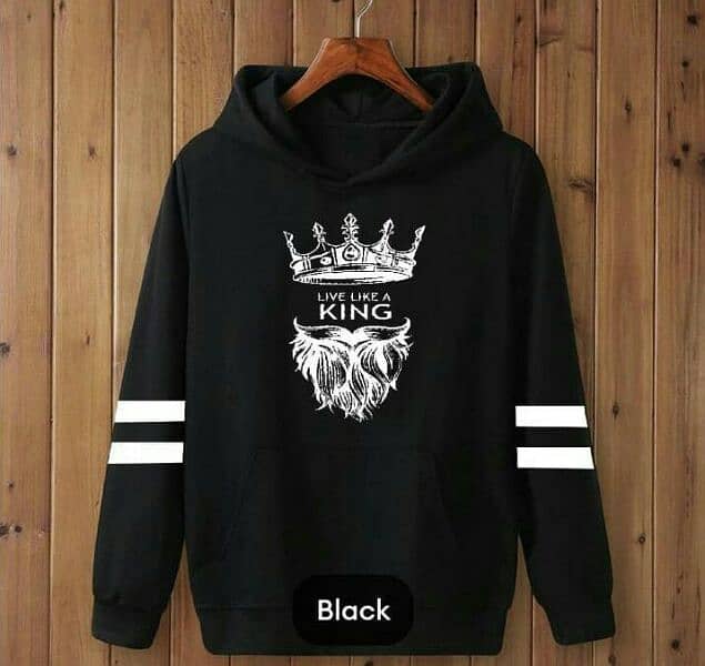 1 Pc's Men's Fleece King Hoodie 0