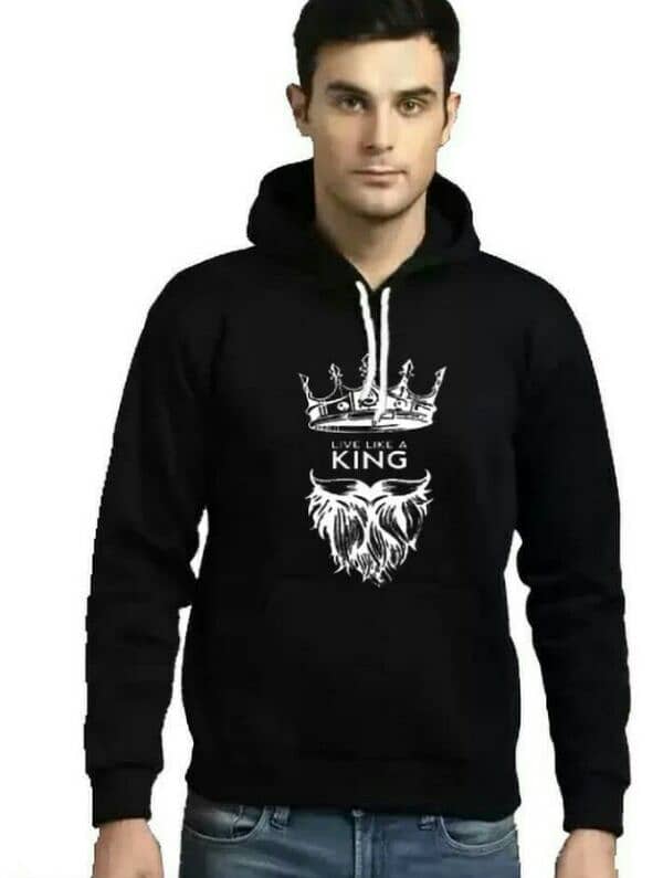 1 Pc's Men's Fleece King Hoodie 1