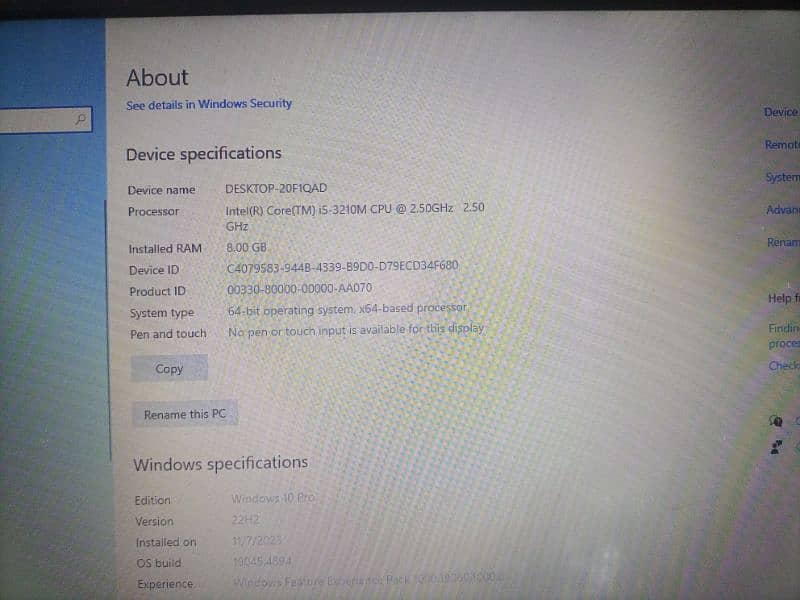 Laptop - Desktop-20F1QAD with window 10 Pro 2