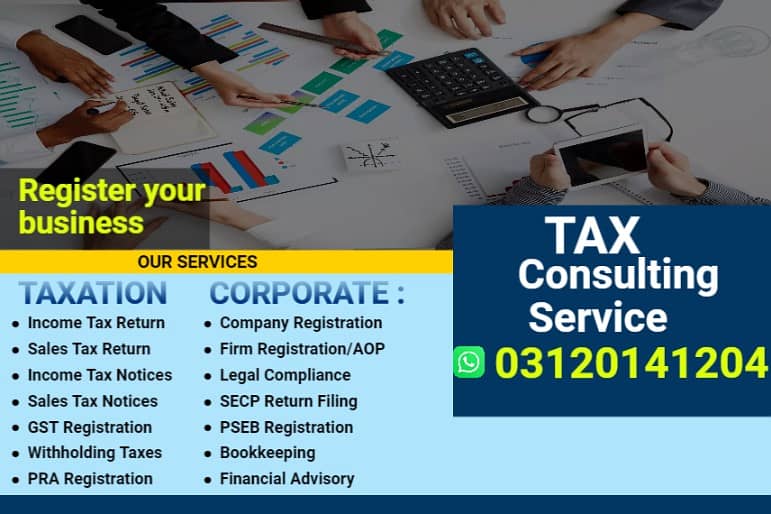 Filer, NTN, NGO, NPO, Income Tax,Sales Tax,Accounting & Virtual CFO 0