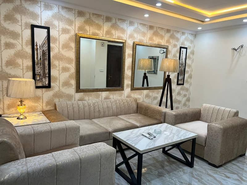 1-Bed Fully Furnished Flat For Rent Hot Location Near Surahi Chowk Sector D Bahria Town Lahore 1