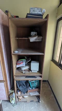 An Empty computer cabinet, for monitor, CPU, printer etc