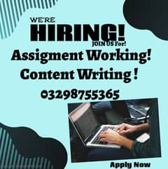 part time/home base/online/assignment/content writing/work from home