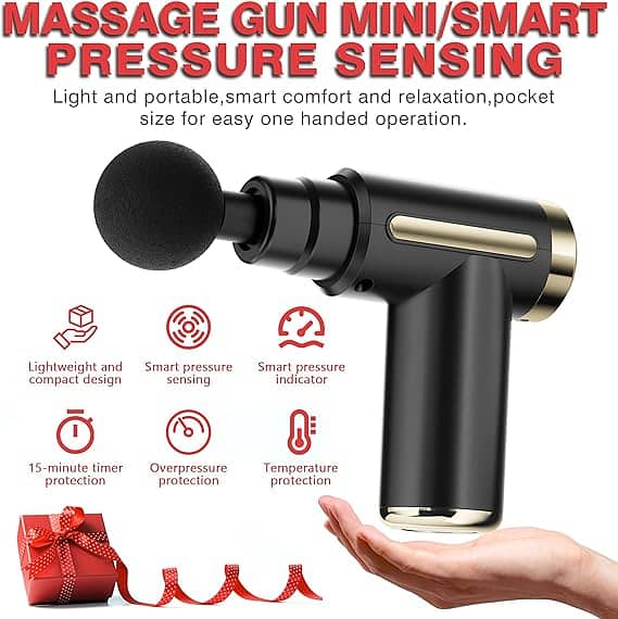 Mini Massage Gun,Cordless Handheld Deep Tissue Muscle Massager 6 Spee 2