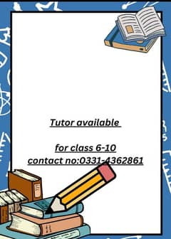 home tutor available contact no 03314362861