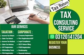 Filer, NTN, NGO, NPO, Income Tax,Sales Tax,Accounting & Virtual CFO