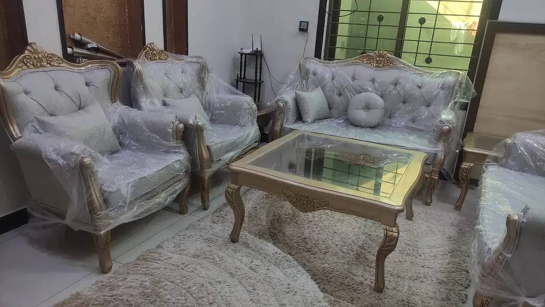 Sofa, Table, Drawing room, 6 seater, new, modern, luxurious,chinniot 1