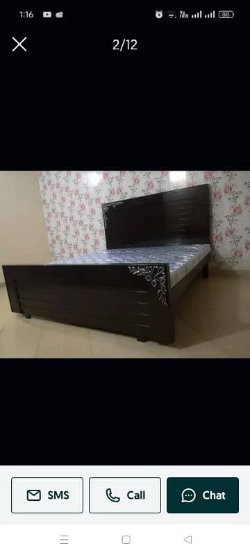 Brand New double bed/bed set/brass bed/side table/complete bedset 1