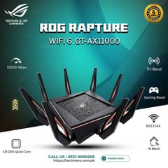 ASUS ROG Rapture WiFi 6 Wireless Gaming Router (GT-AX11000) - Tri-Band