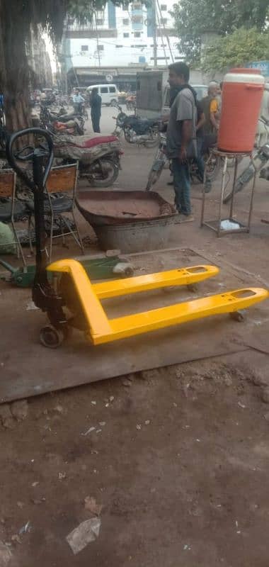 Steel bar cutter and bending machine. Pallet Trolley. Pallet Truck 12