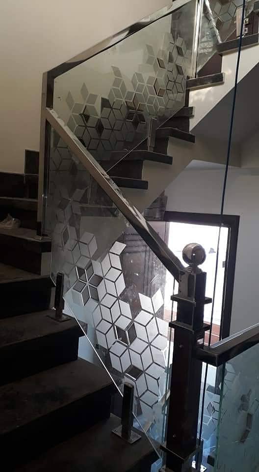 ss railing/glass railing/wood railing/decoration,Steel railing,Stairs 7