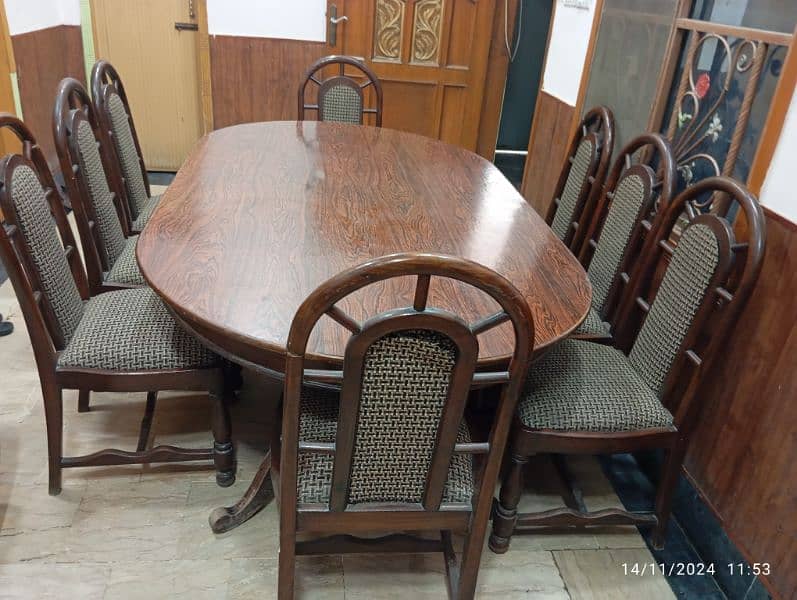 wooden dining table for sale with 8 chairs 1