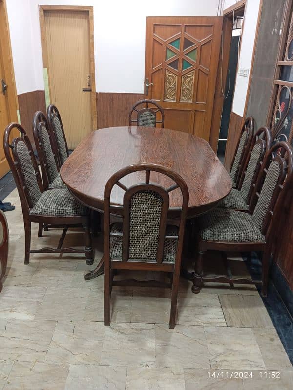 wooden dining table for sale with 8 chairs 3