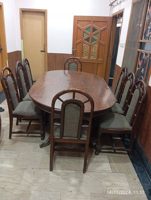 wooden dining table for sale with 8 chairs 4