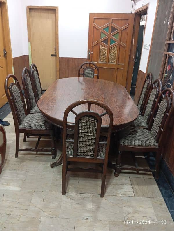 wooden dining table for sale with 8 chairs 5