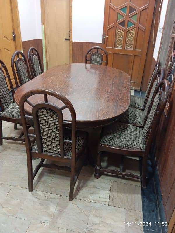 wooden dining table for sale with 8 chairs 6