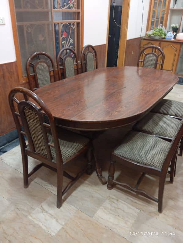 wooden dining table for sale with 8 chairs 8