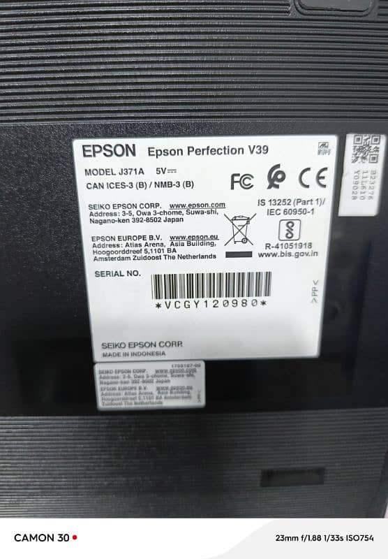 Epson Perfection V39 Color Photo & Document Scanner U. K Imported 4