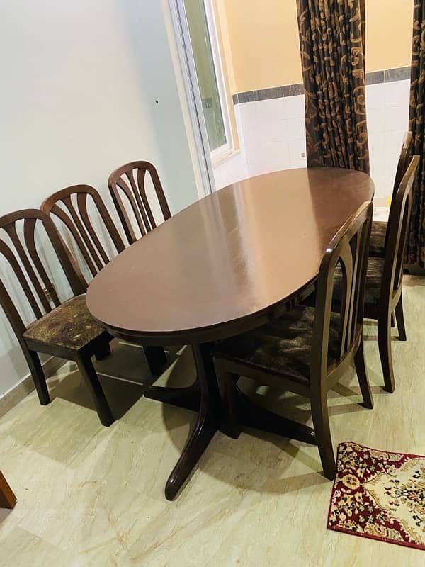 table/ chair/ wooden/ dinning table/ 6 chairs 0