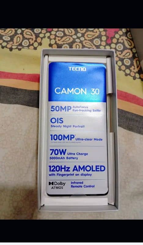 TECNO CAMON 30 RAM12+256 70wat fast charger 3