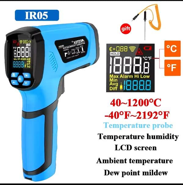 GM320 IR Infrared digital sports 380 degree Thermometer Temperature 14