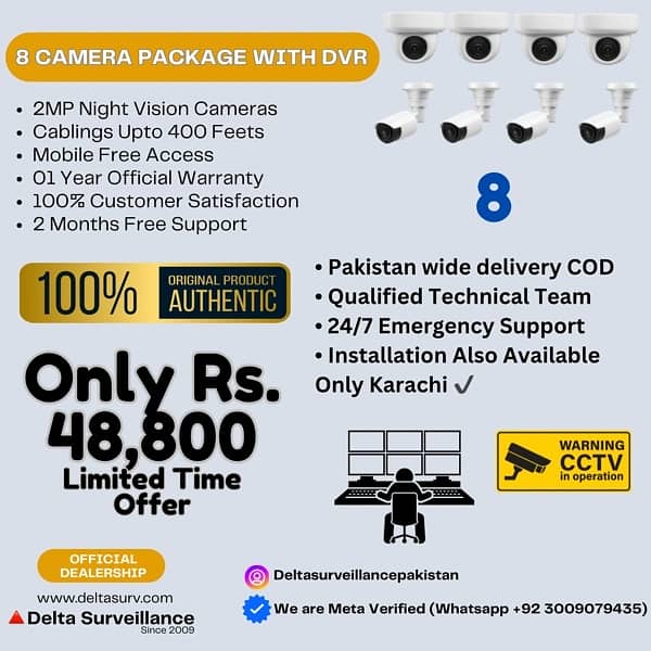 CCTV 2/4/6/8 Camera Packages Premium Quality 3