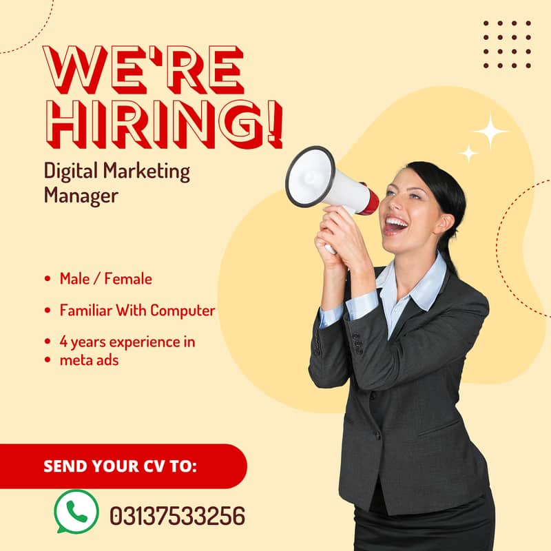 Performance Marketer urgent needed 0