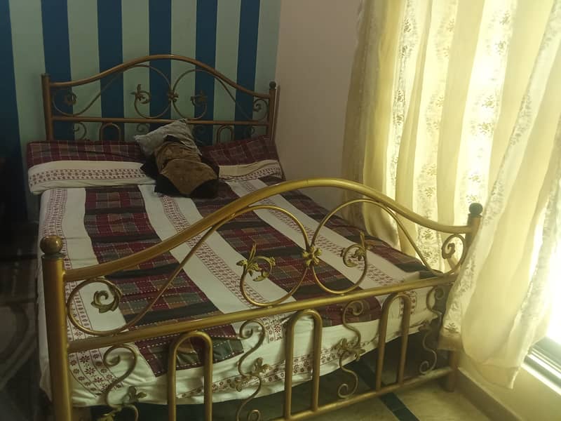 Double Iron Bed + Matress 1