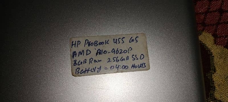 Hp probook 455 g5 amd a10 procecar hard ssd 256 rem 8gb 4