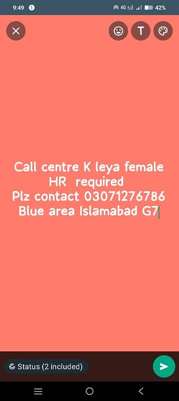 Female job available in Islamabad 1