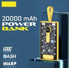 20000 mah transparent power bank