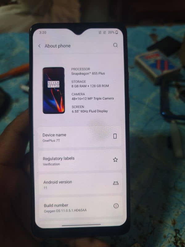 OnePlus 7t 8/128 approved duel sim working 3