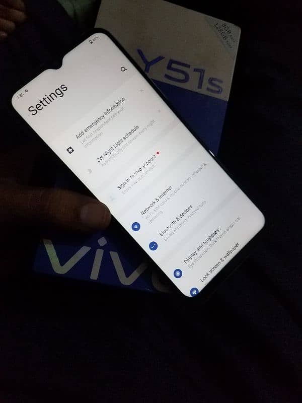 vivo y51s 8+128gb with box charger 7