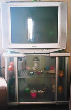 television with mirror double trolley