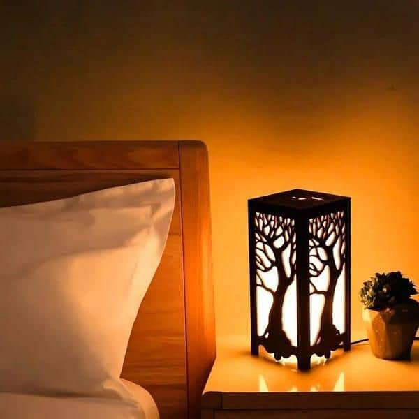 Wooden Side Table Lamp For Room &Office 5