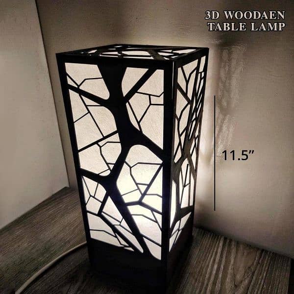 Wooden Side Table Lamp For Room &Office 9