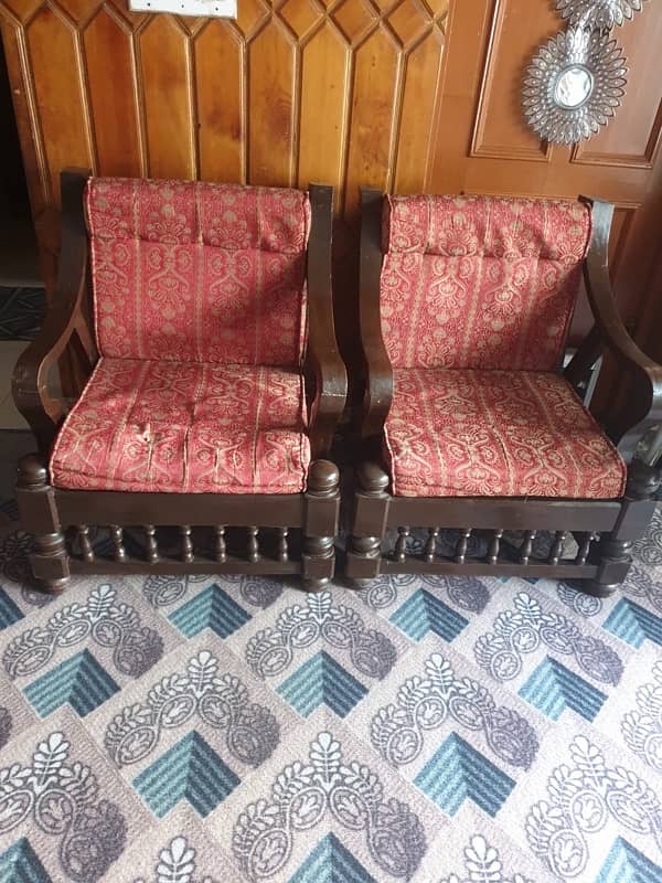 5 Seater Wooden Sofa Set 1