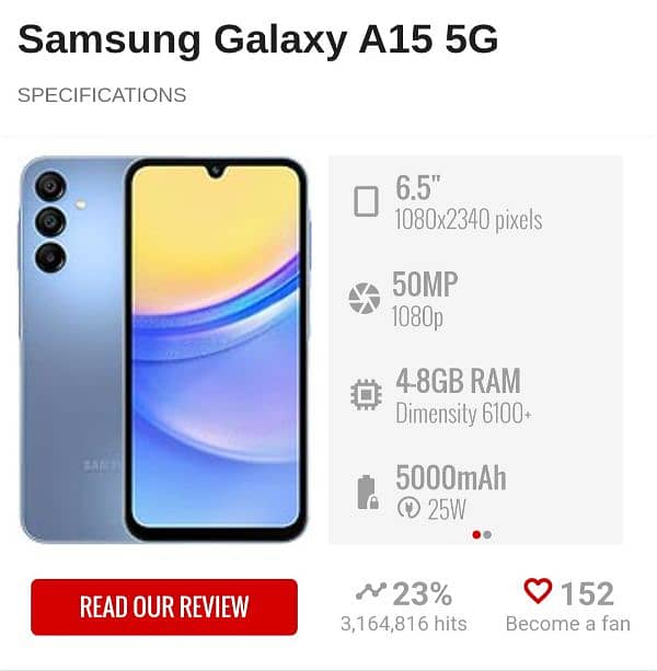 samsung A15 5G non pta 0